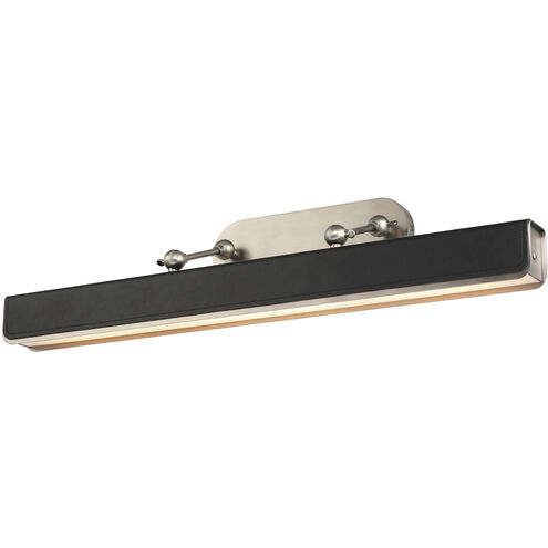 Valise Picture 32 watt 35.4 inch Aged Nickel Picture Light Wall Light in Aged Nickel / Tuxedo Leather